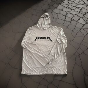 BIG & TALL A—holes Live Forever Stretch Hoodie Size XXL Grey Good Used